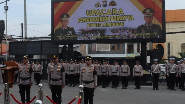 Polres Lamongan Kukuhkan Pamapta: Wujud Komitmen Polri Tingkatkan Pelayanan dan Kepercayaan Publik