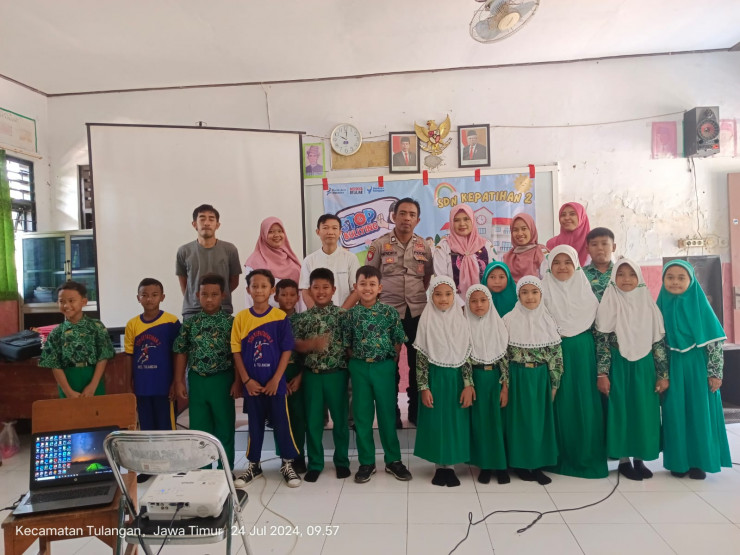 Polsek Tulangan Edukasi Tertib Berlalu Lintas dan Cegah Bullying
