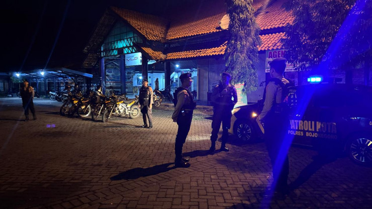Malam 1 Suro, Polres Bojonegoro Birukan Jalan Raya Jaga Kondusifitas Kamtibmas
