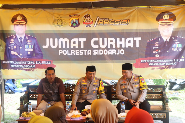 Jumat Curhat | Pesan Kamtibmas Kapolresta Sidoarjo pada Warga Kalisampurno