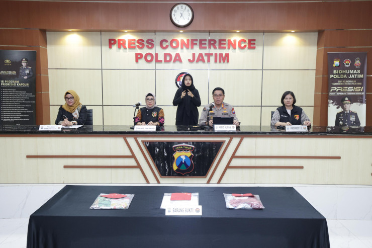 Polda Jatim Amankan Tersangka Kasus Kekerasan Seksual Dua Anak Dibawah Umur