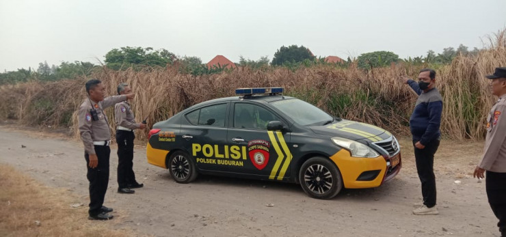 Cegah Karhutla, Polsek Buduran Pantau Lahan Kosong dan Imbau Warga Waspada