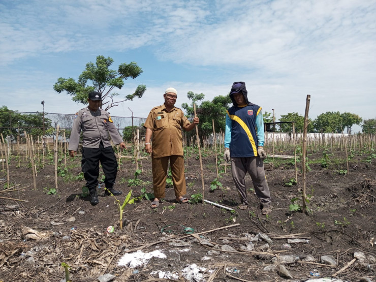 Bhabinkamtibmas, Perangkat Desa, dan Kelompok Tani di Gedangan Bahas Ketahanan Pangan melalui Penanaman Buah Garbis