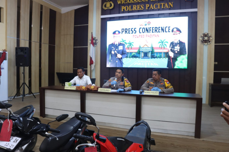 Polres Pacitan Amankan Montir Tersangka Curanmor di Tiga Lokasi