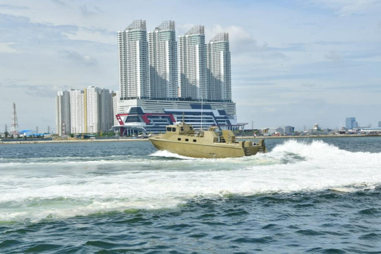TNI AL Uji Coba Combat Boat Karya Anak Bangsa
