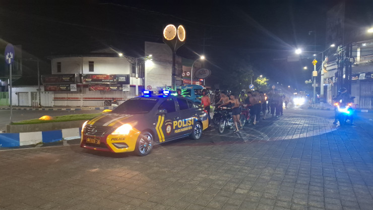 Patroli Pleton Siaga Polres Pasuruan Kota Amankan 14 Motor Diduga Balap Liar
