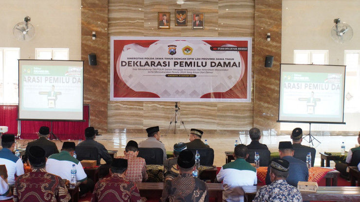 Kapolresta Sidoarjo Ikuti Deklarasi Pemilu Damai LDII Jatim