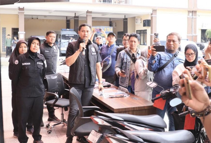 Polres Kediri Kota Amankan 2 Tersangka Curanmor yang Beraksi di Sejumlah TKP
