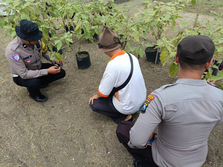 Polsek Balongbendo Edukasi Warga Kembangkan Lahan Tidur untuk Dukung Ketahanan Pangan